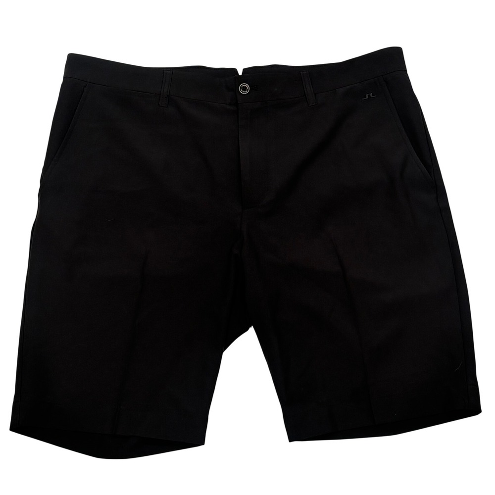 J Lindeberg Mens Eloy Golf Shorts Black Flat Front Performance‎ sz 36 Inseam 10